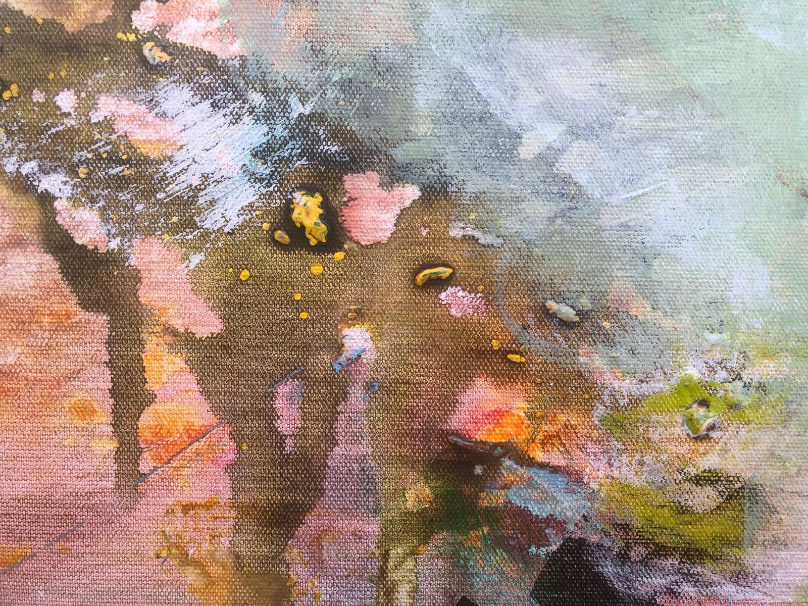 Nerea Caos Abstract Expressionist Oil Painting Emotional Contemporary Spanish Canvas 2022 photo for sale
