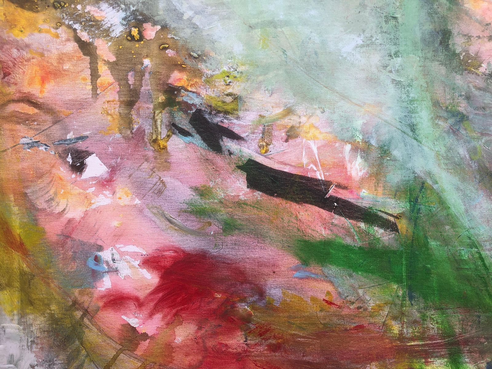 Nerea Caos Abstract Expressionist Oil Painting Emotional Contemporary Spanish Canvas 2022 photo buy