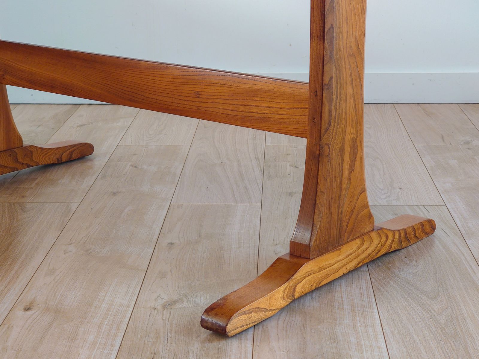 Mid Century Ercol Solid Elm Refectory Dining Table photo for sale