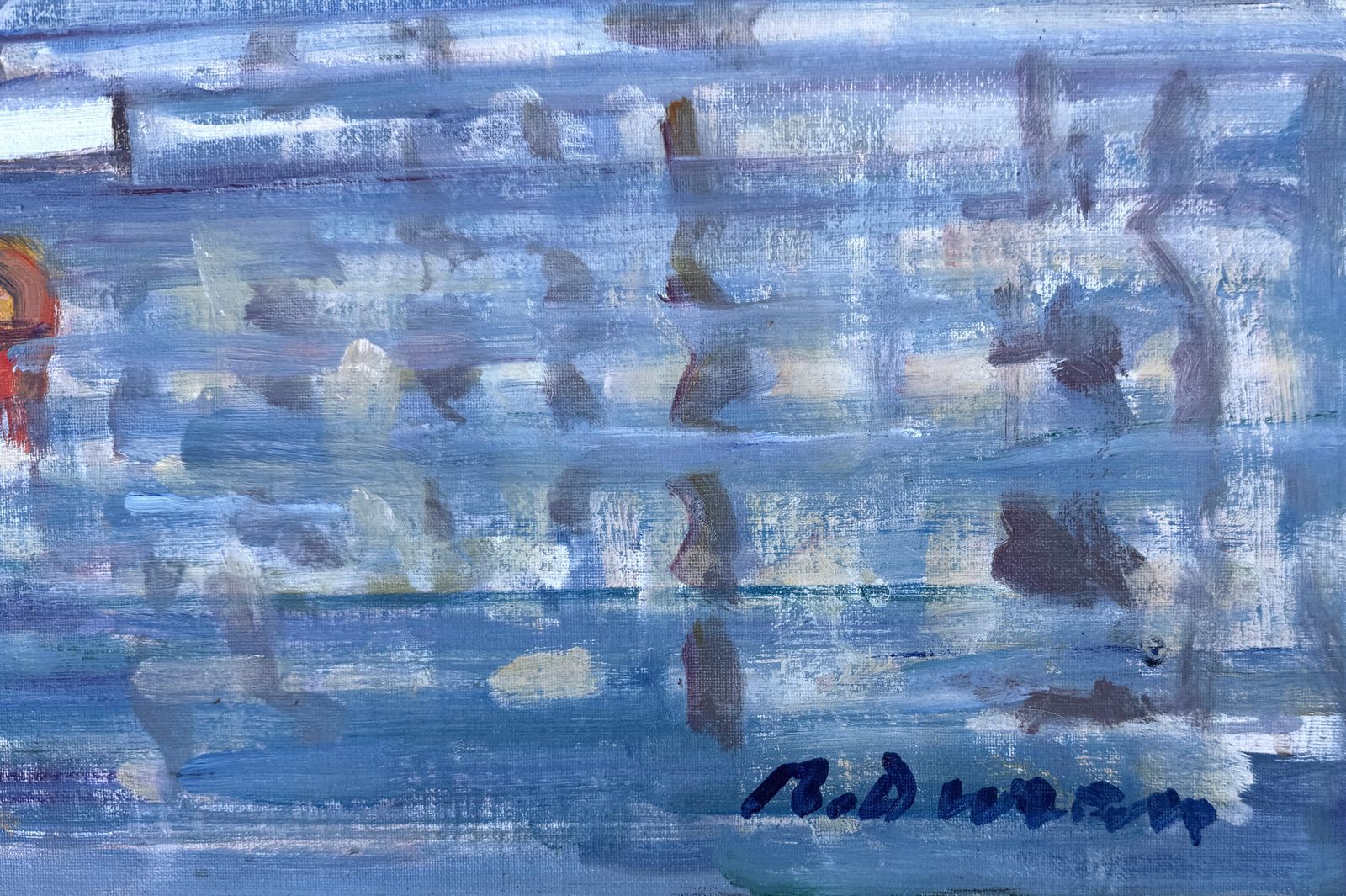 Rafael Duran Benet Mid Century Barcelona Haven Zeilboten Mediterraan Impressionistisch Olieverfschilderij 1990 photo furniture
