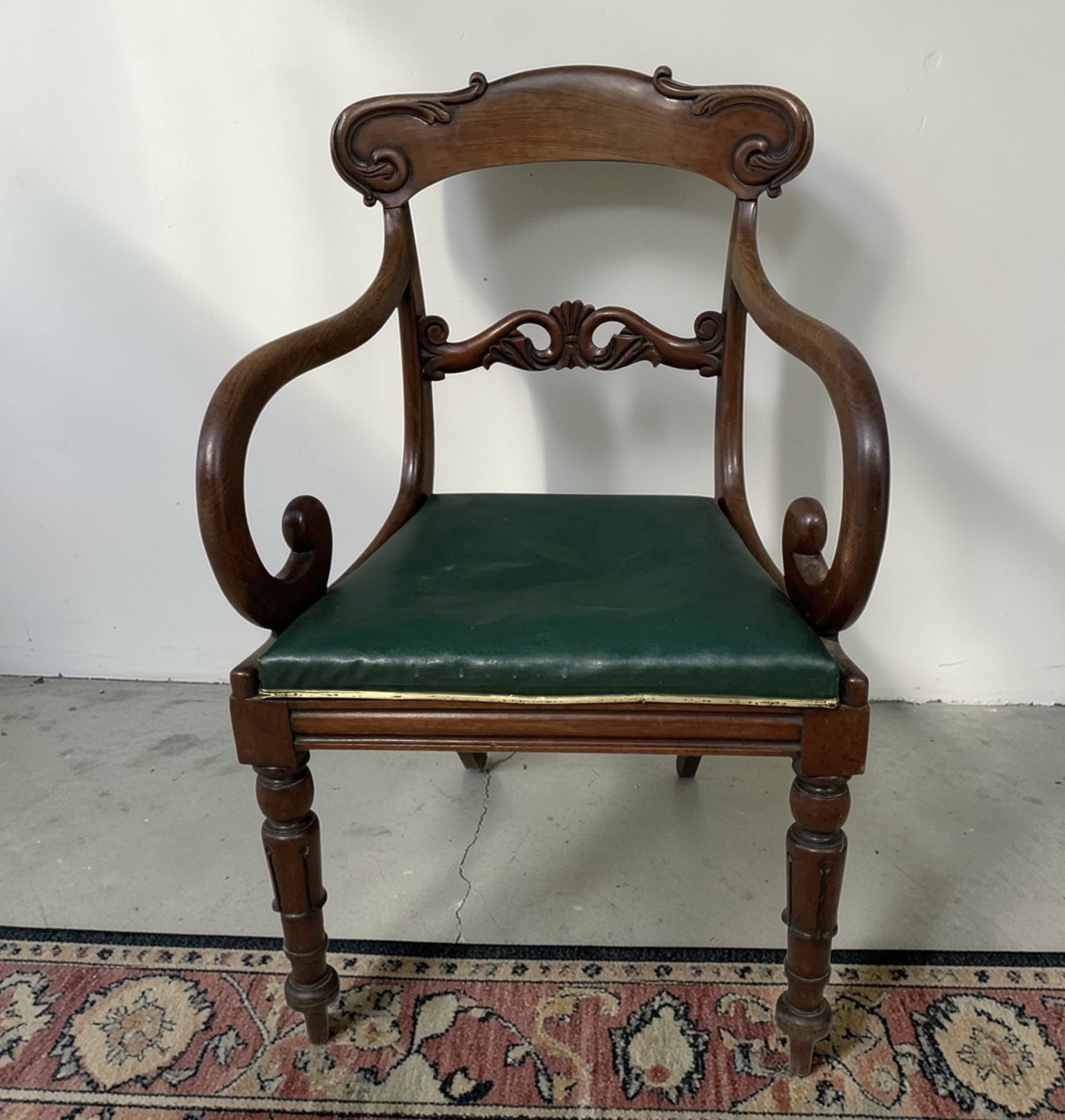 Antique English William IV Mahogany Desk Chair