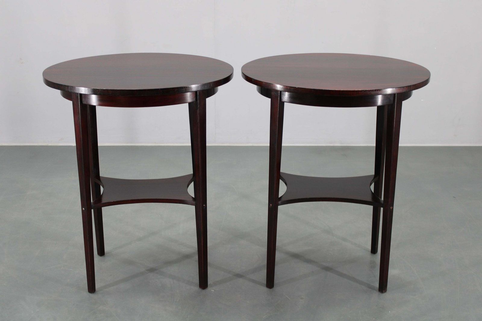 1930s Pair Of Restored Thonet Side Tables No. 206, Czechoslovakia photo buy