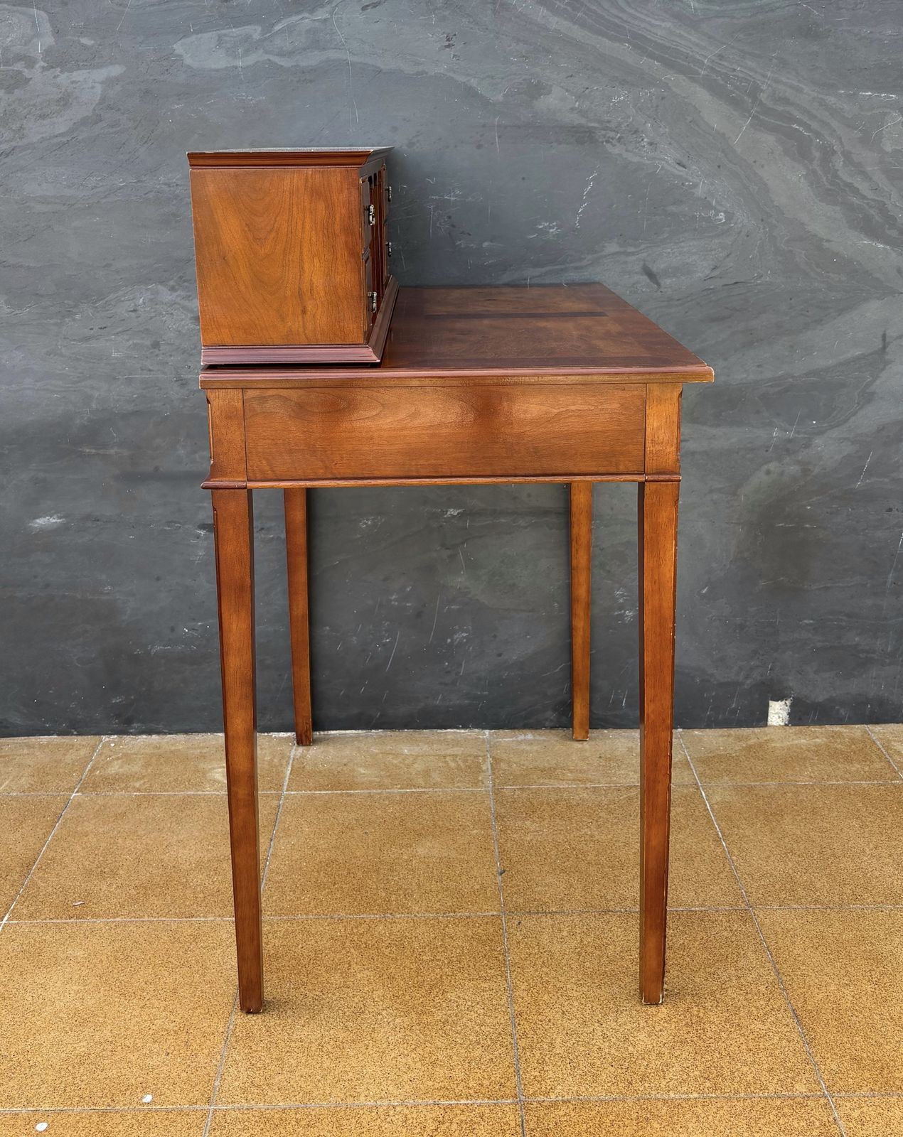 French Louis XVI Style Writing Desk With Gallery, 1930s photo furniture