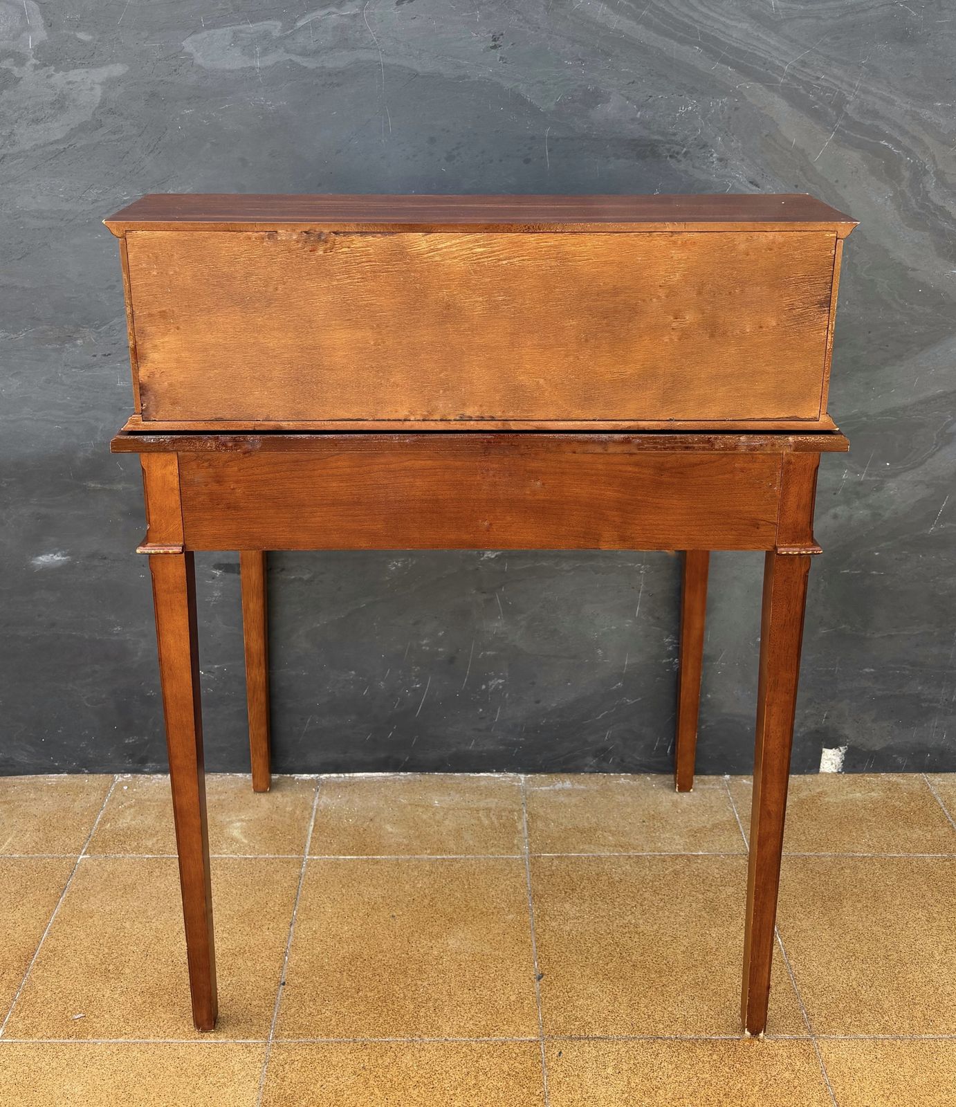 French Louis XVI Style Writing Desk With Gallery, 1930s photo for sale