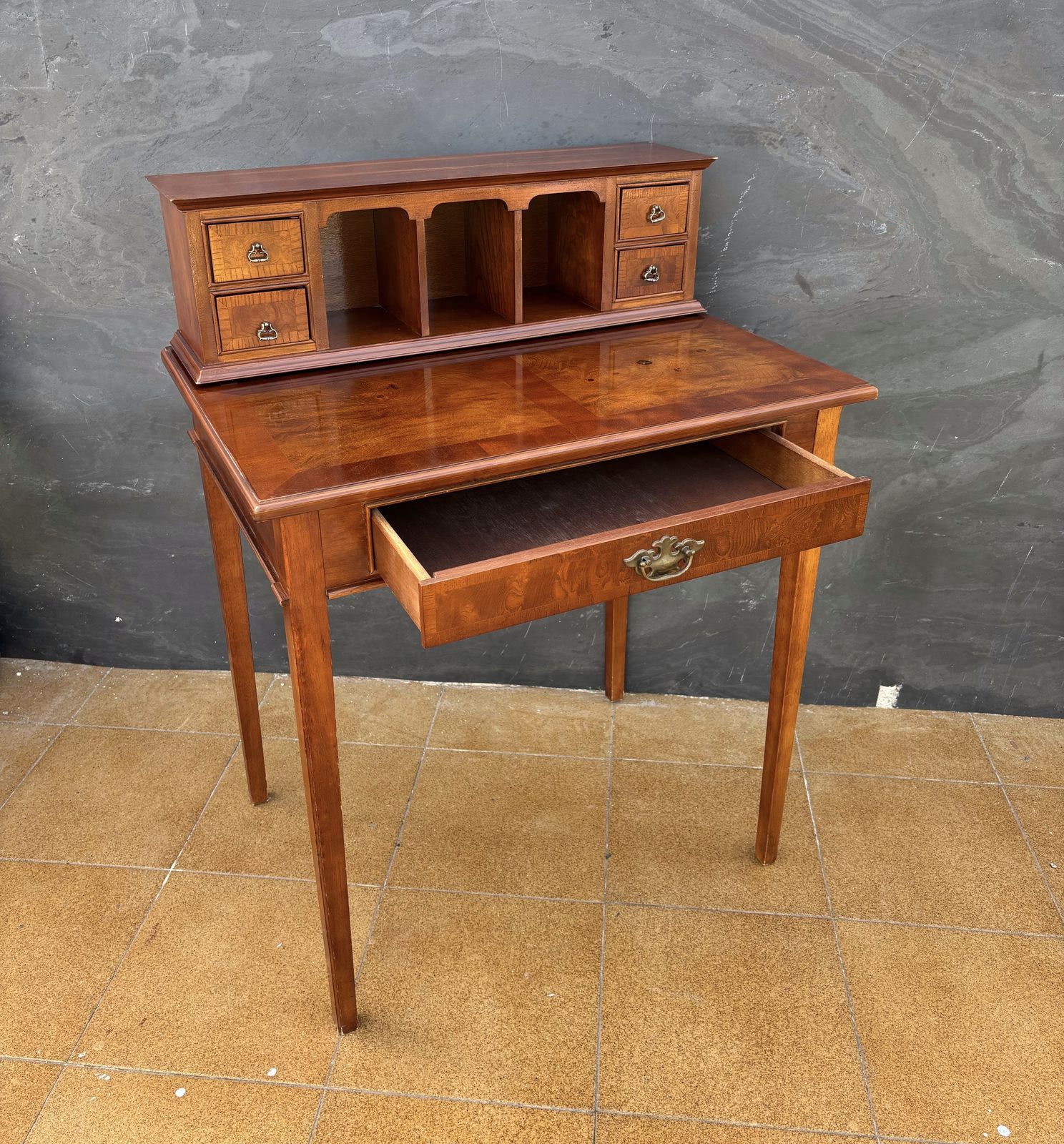 French Louis XVI Style Writing Desk With Gallery, 1930s photo 2500.0