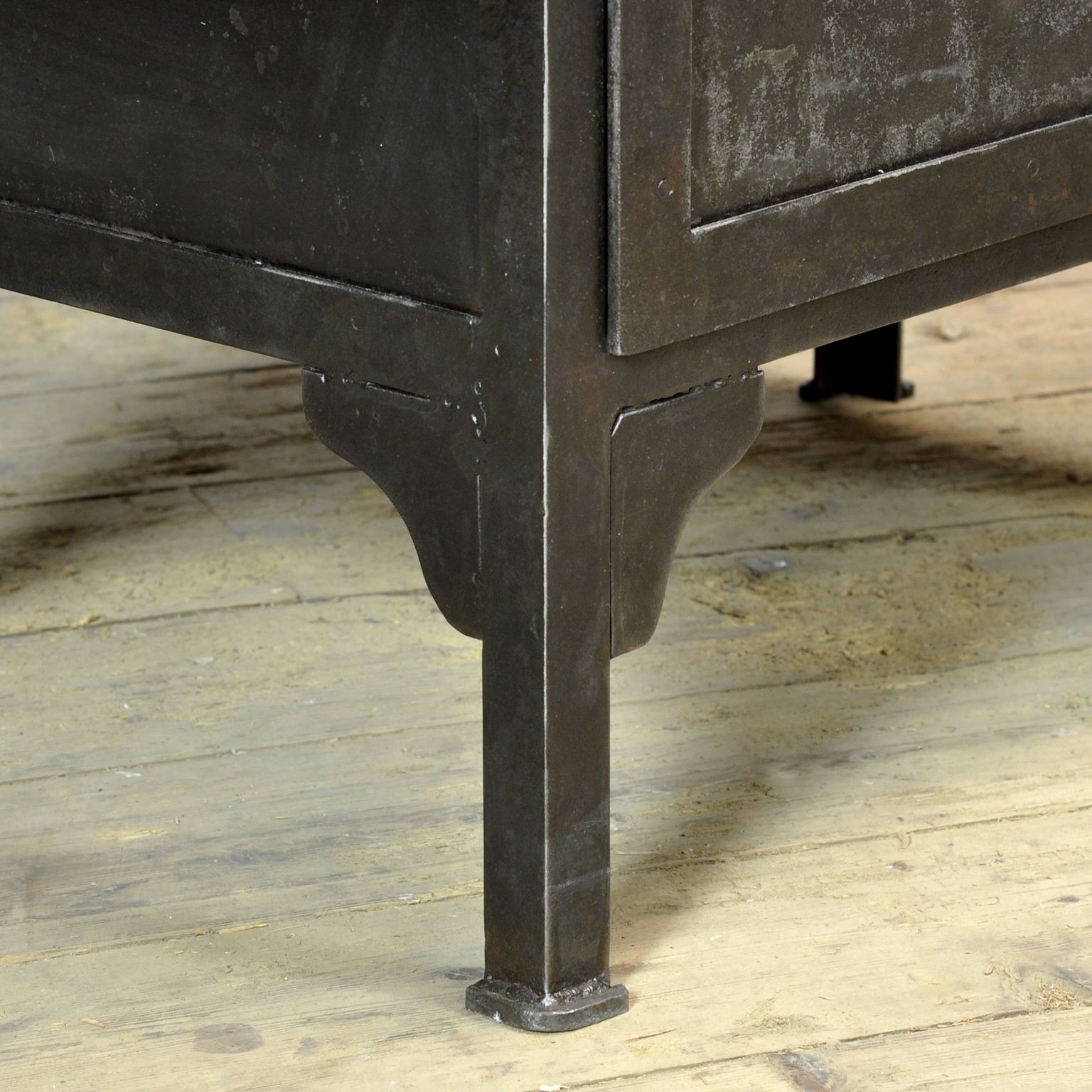 Furniture Polished Iron Medical Cabinet, 1930s photo