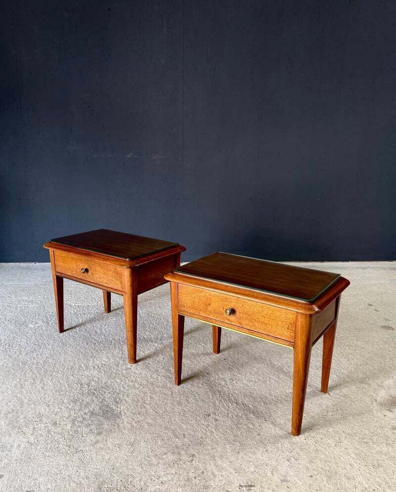 Midcentury Design Bedside Cabinet Set, Italy 1950's photo Furniture