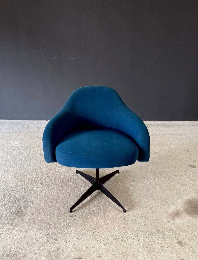 Midcentury Modern Design Side Chair, France 1960's photo 800.0