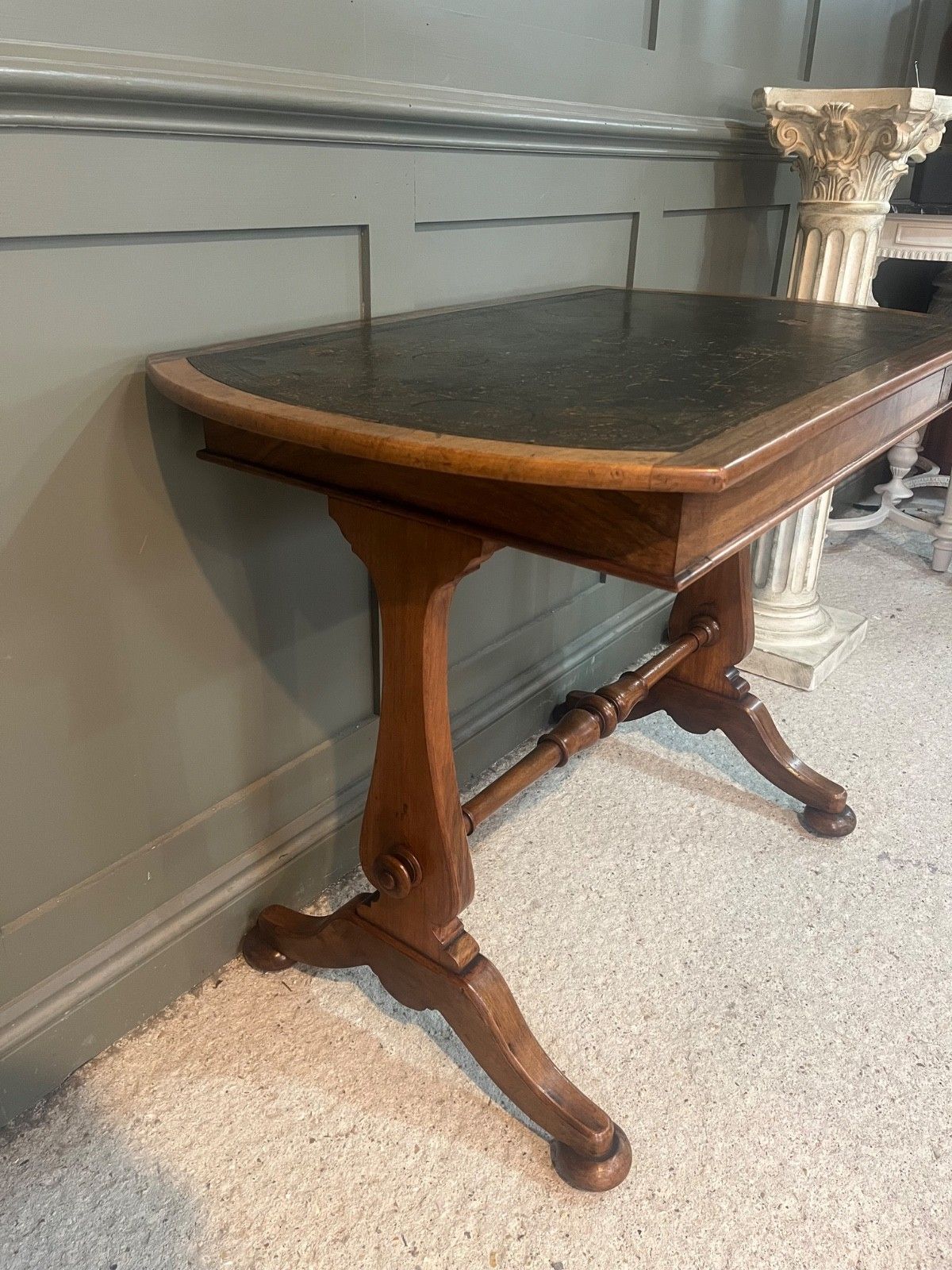 Antique Desk By Marsh & Jones (Late Kendell & Co) Aesthetic Period, Leather Top photo Furniture