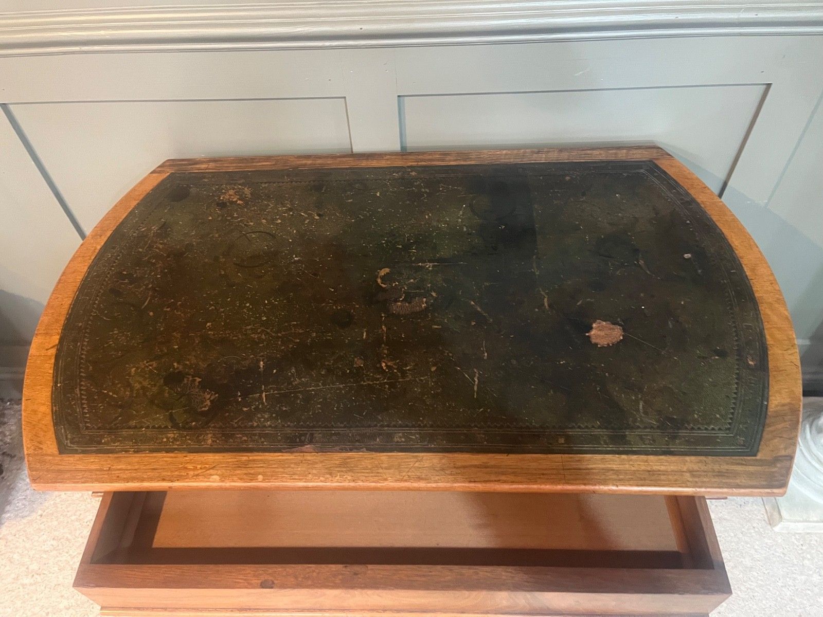 Antique Desk By Marsh & Jones (Late Kendell & Co) Aesthetic Period, Leather Top photo vinterior