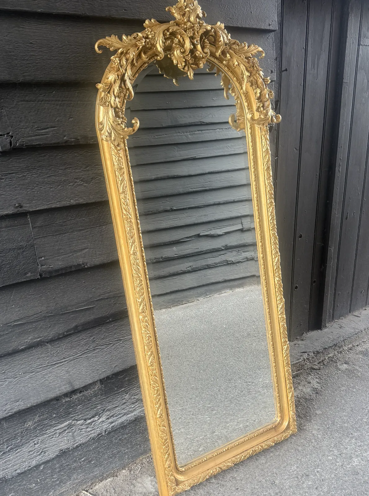 Antique Style French Gold Gilt Framed Ornate Mirror photo vinterior