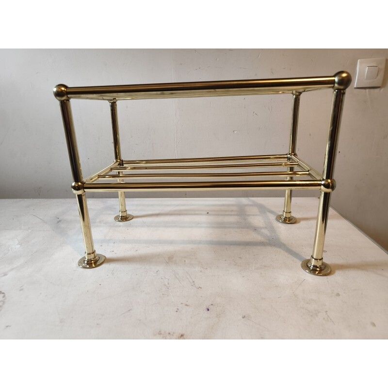 Furniture 1900s Shop Shelf In Bronze And Brass photo