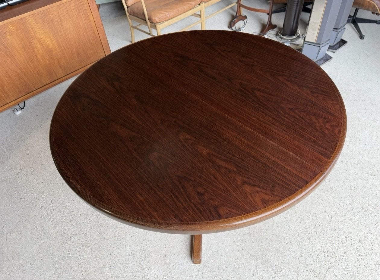 Double Extending Round Dining Table By Svend Aage Madsen, Demark, 1960's photo vinterior