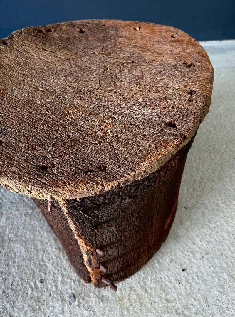 Furniture Early 20th Century Artisan Made Cork Side Table, Portugal photo