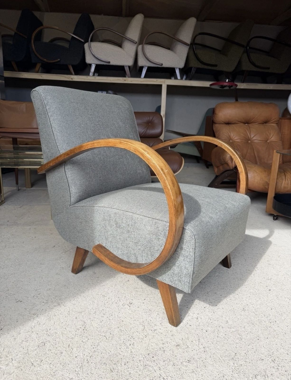 Jindrich Halabala Bentwood Armchair Art Deco Style photo furniture