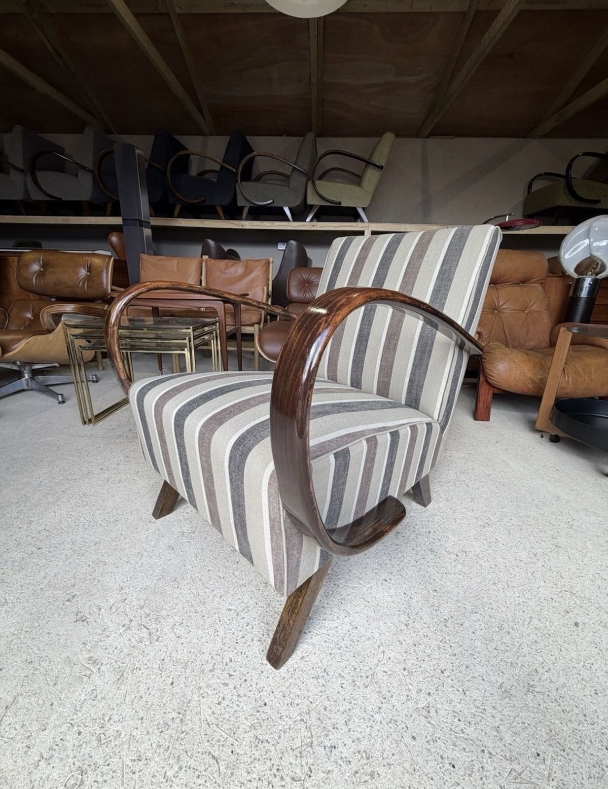 Jindrich Halabala Bentwood Armchair Art Deco Style photo furniture