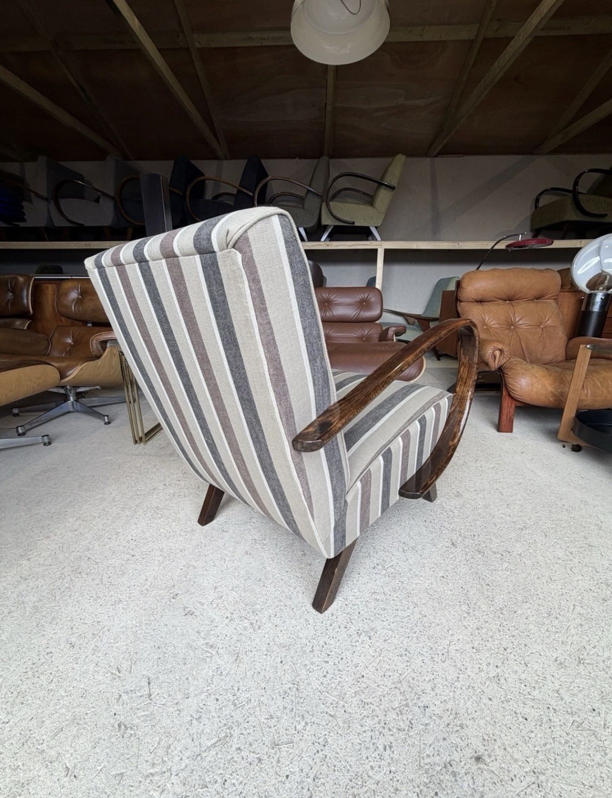 Jindrich Halabala Bentwood Armchair Art Deco Style photo for sale