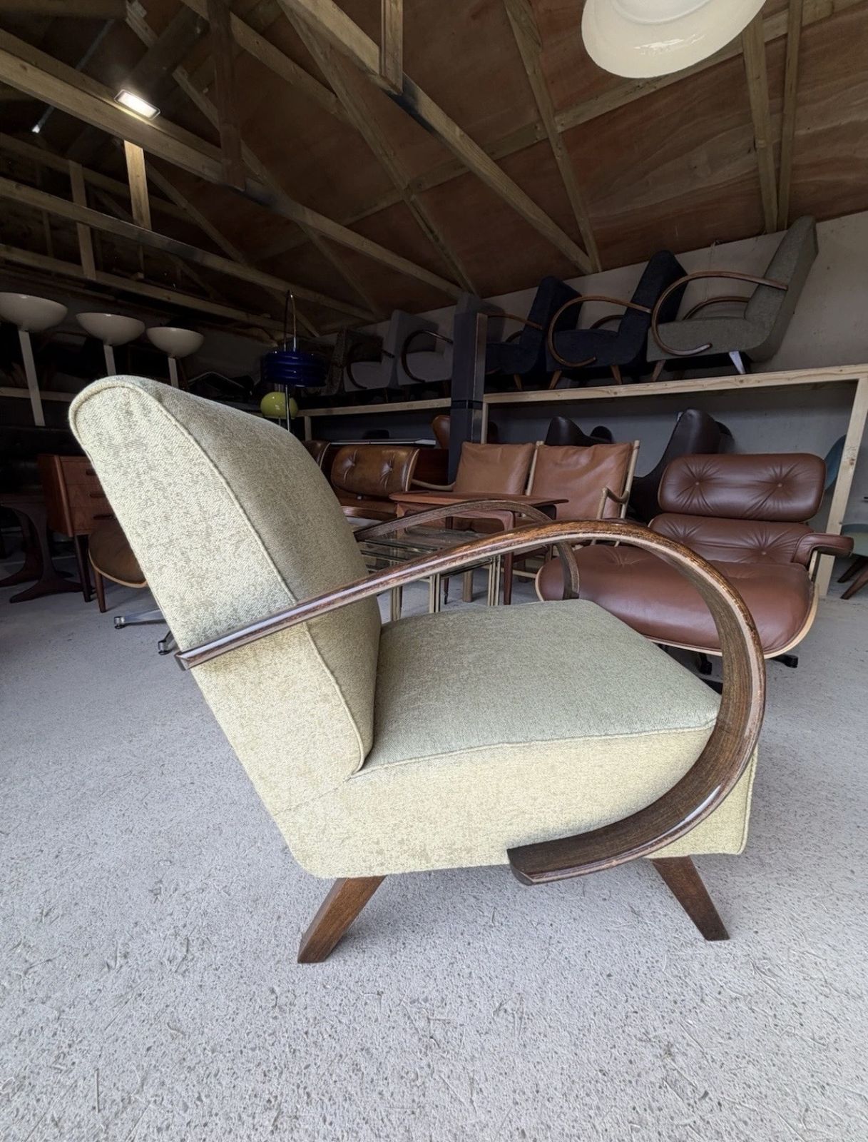 Jindrich Halabala Bentwood Armchair Art Deco Style photo Furniture