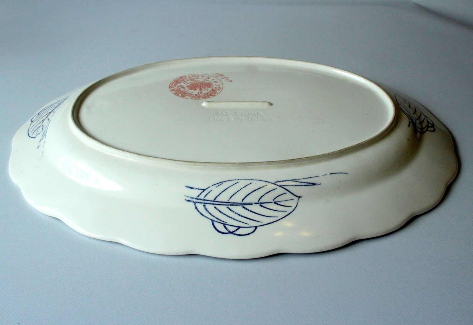 Xl Asian Porcelain Serving Platter   Made In Japan   Mz China   Vintage photo vinterior