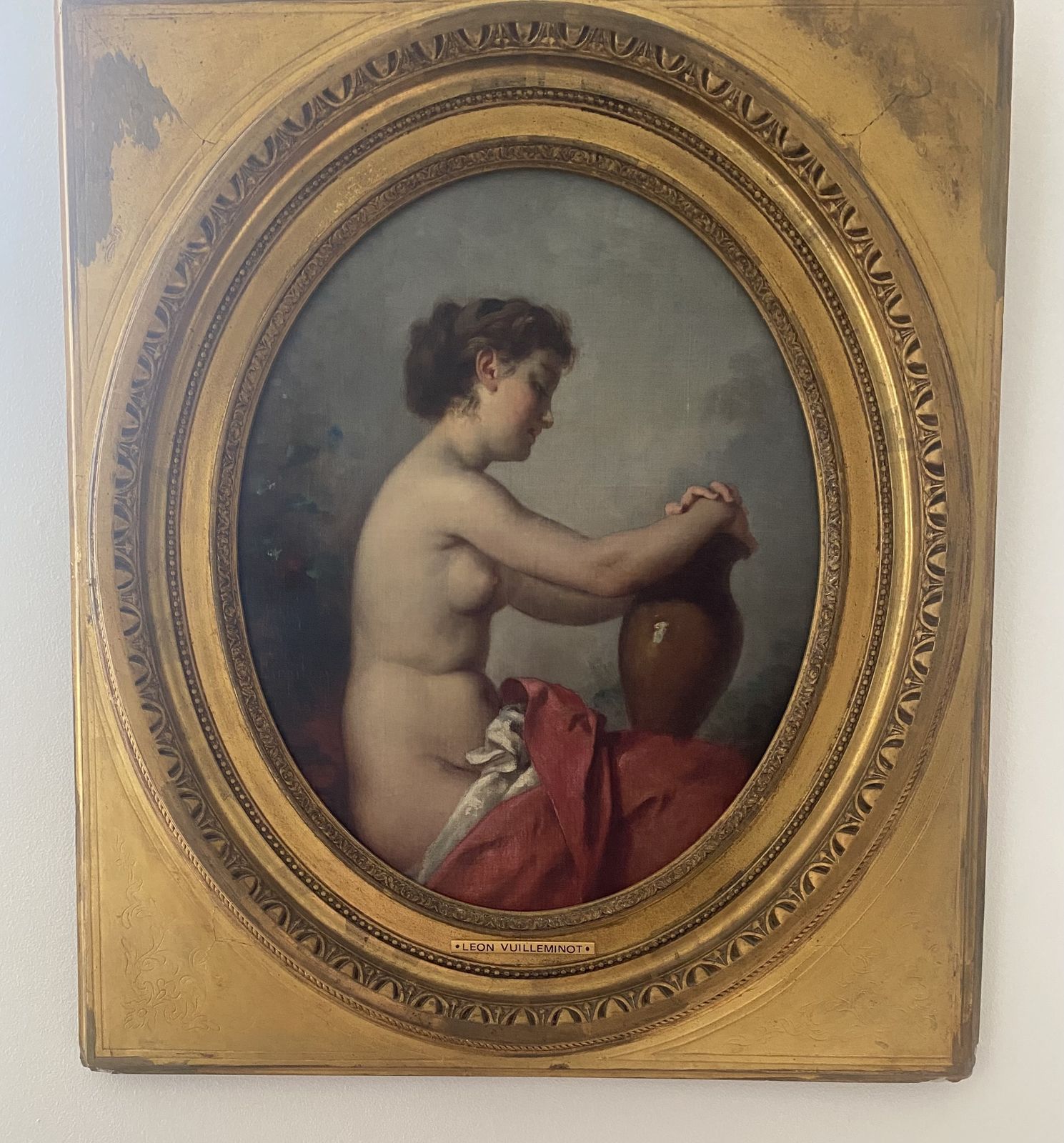 Original Oil Painting By Leon Vuilleminot photo furniture