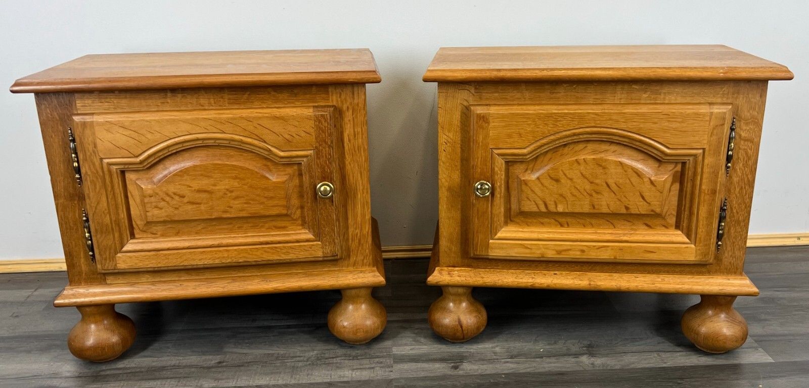 Pair Of Bedside Tables Vintage French Style Cabinets Carved Cupboards Lot 1786 photo furniture
