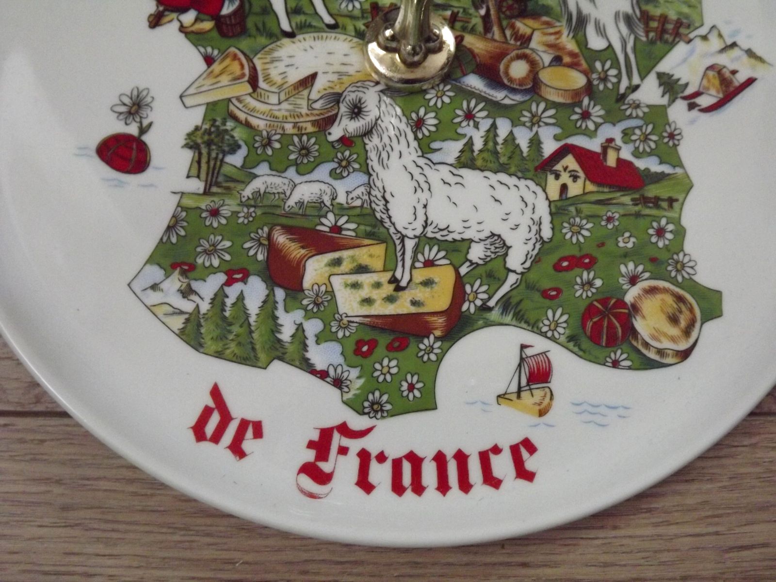 110.0 Vintage Limoges France Cheese Plate Set    6 Cheese Plates & Large Serving Platter photo