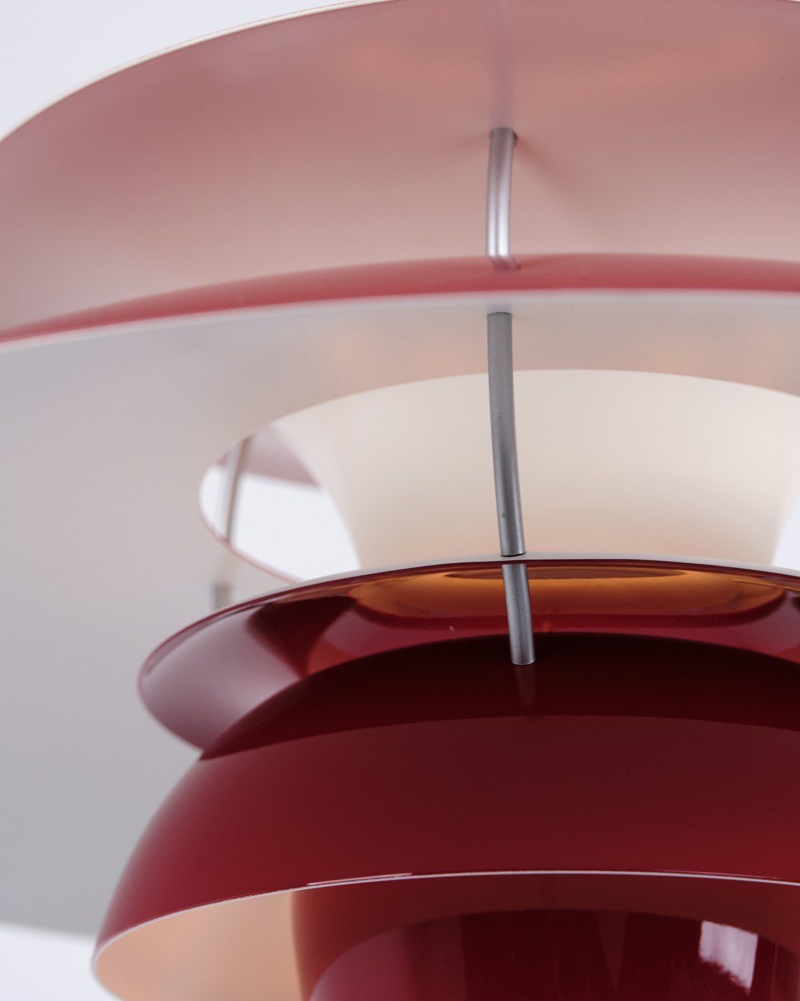 Poul Henningsen Pendant Model Ph 5 In Red Lacquered Metal, Louis Poulsen photo buy
