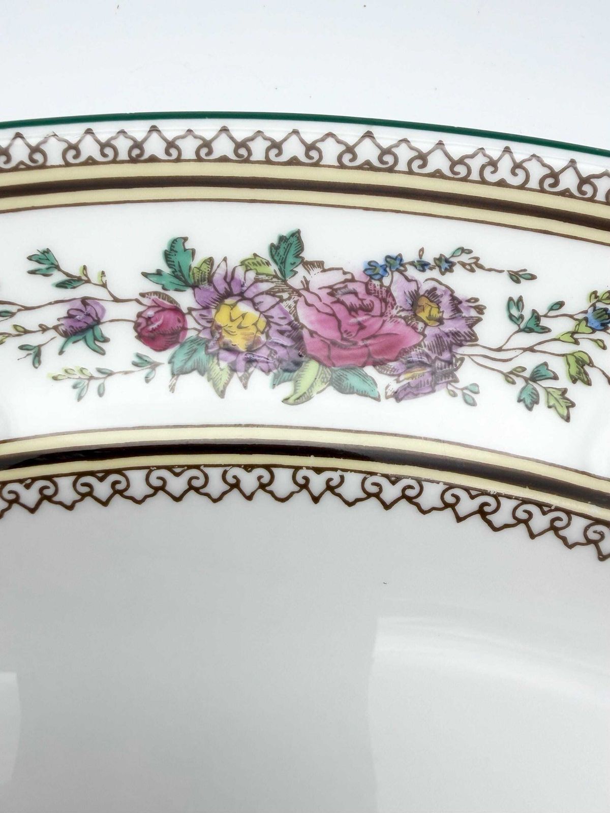 Vintage Wedgwood Columbia Oval Serving Platter, Bone China Floral Plate photo vinterior