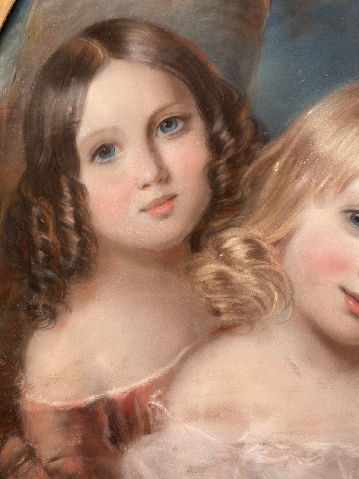 Victorian Oval Pastel Of Queen Victoria’s First Three Children. photo Art