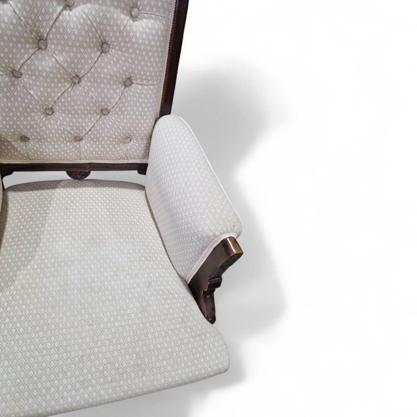 Victorian Fireside Chair Antique Carved Occasional Salon Chair Bedroom Chair photo vintage