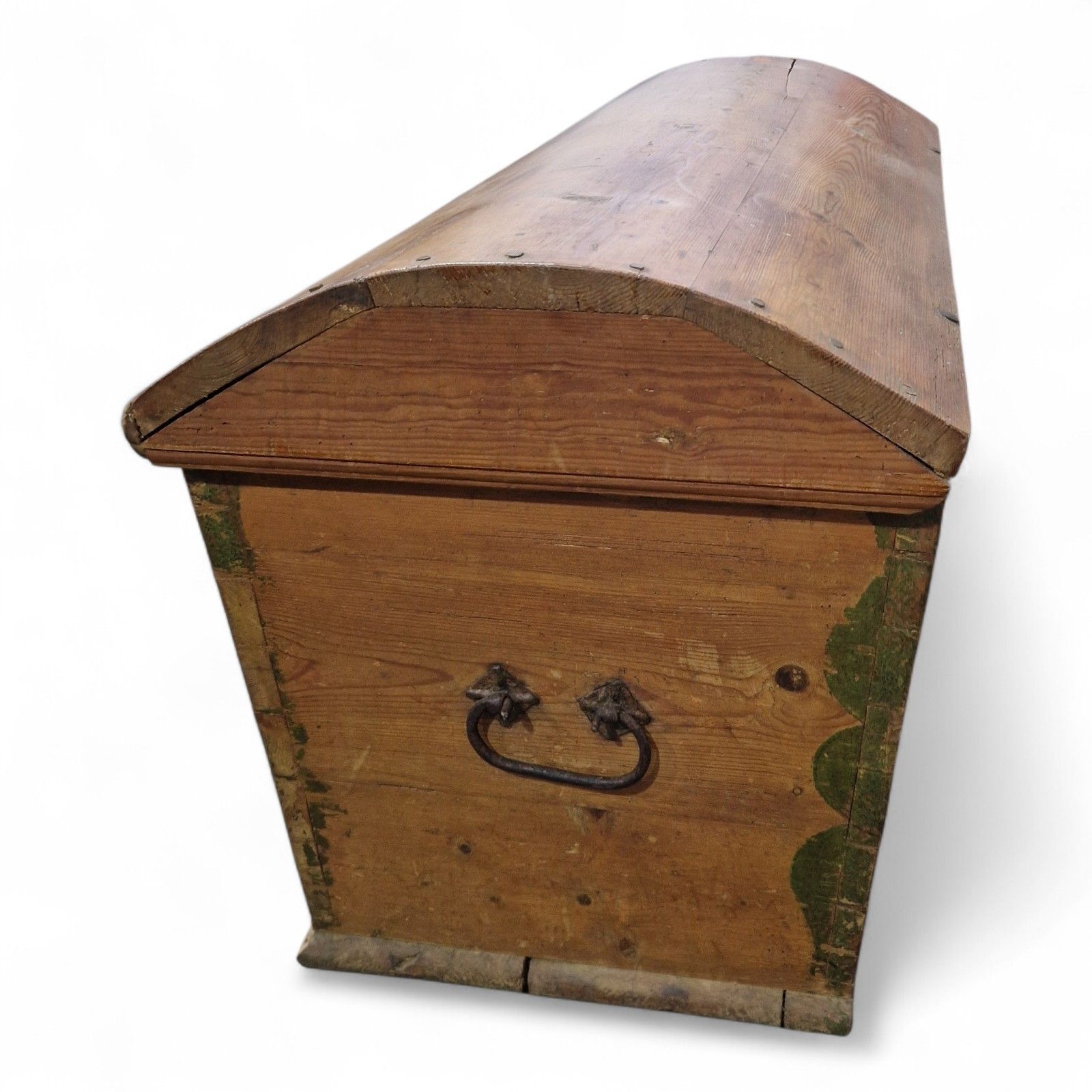 Continental Wooden Storage Chest Dome Top Rustic Coffer Blanket Box Large photo vinterior