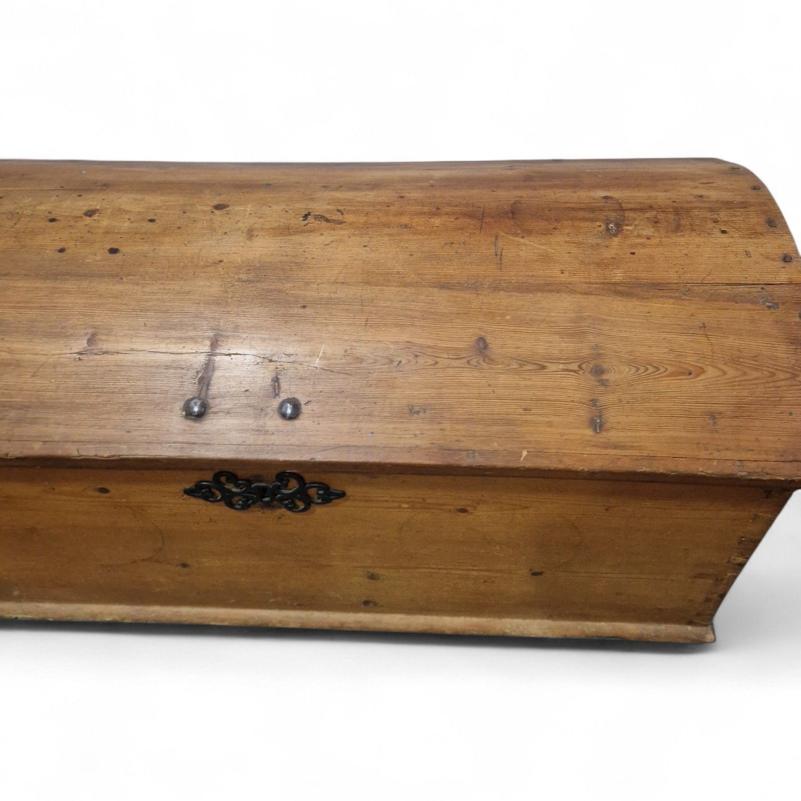 photo furniture Continental Wooden Storage Chest Dome Top Rustic Coffer Blanket Box Large