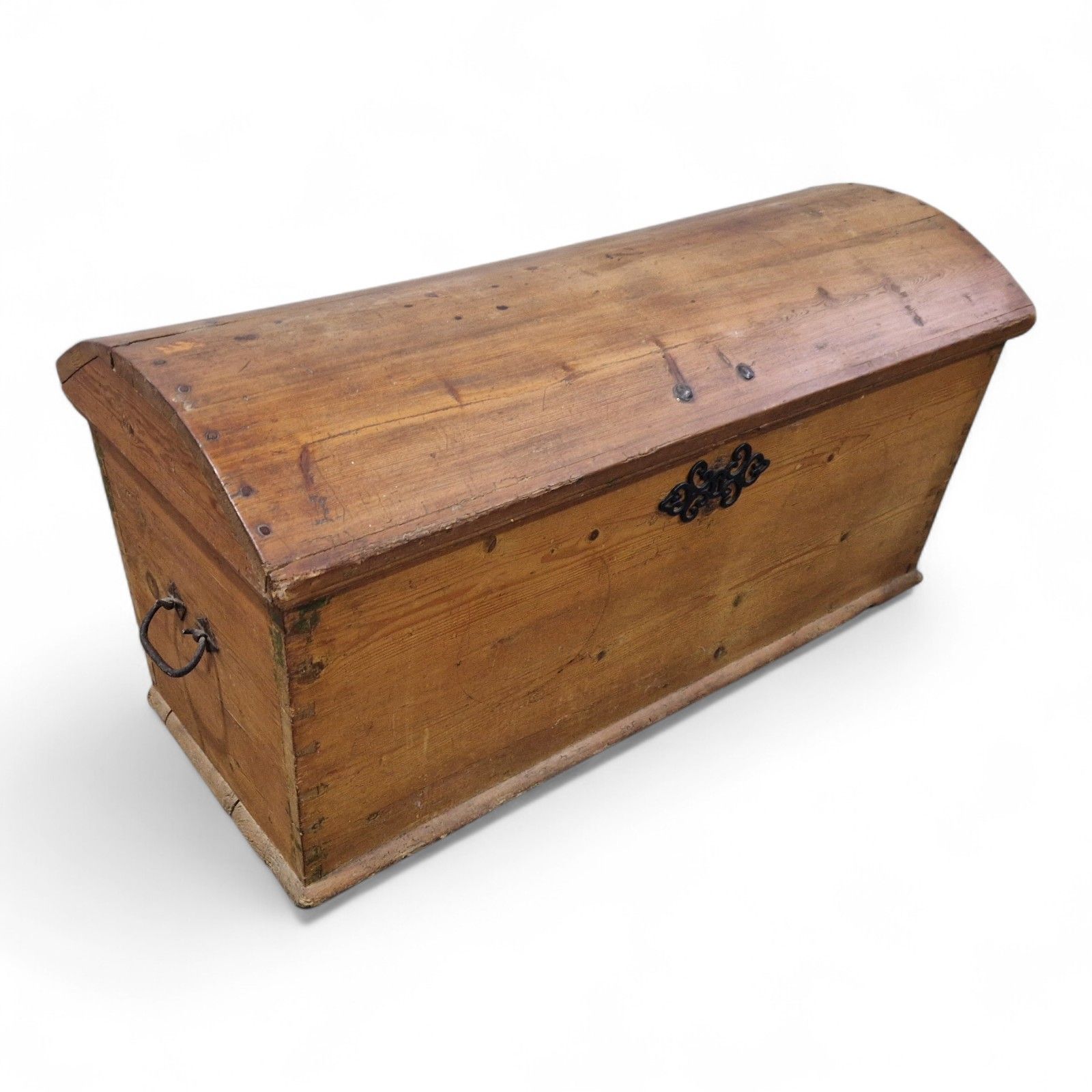 photo for sale Continental Wooden Storage Chest Dome Top Rustic Coffer Blanket Box Large