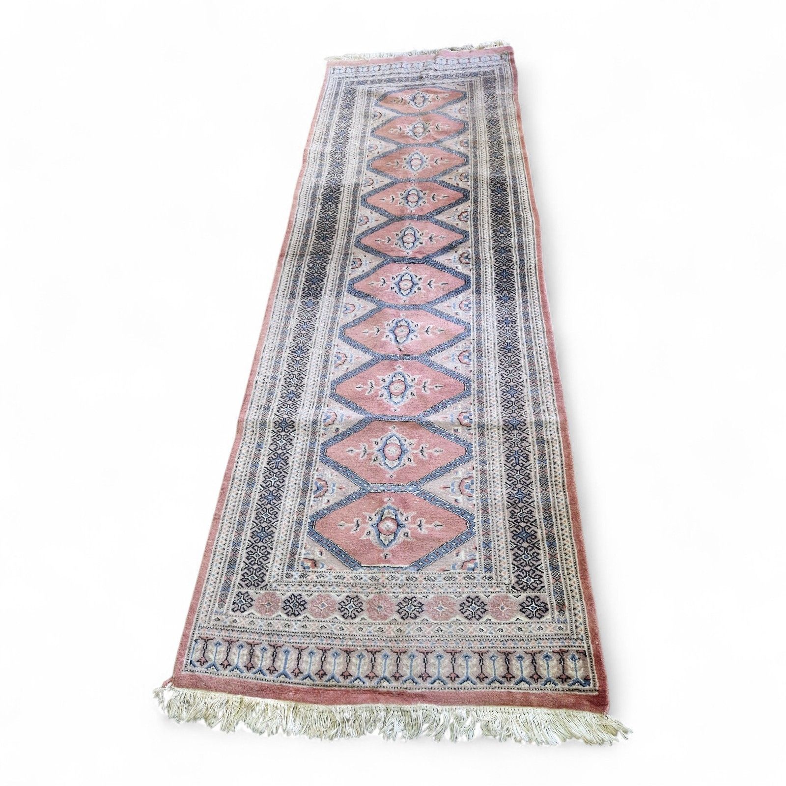 Traditional Carpet Runner Diamond Medallion Pattern Hallway Wool Rug 3m photo furniture
