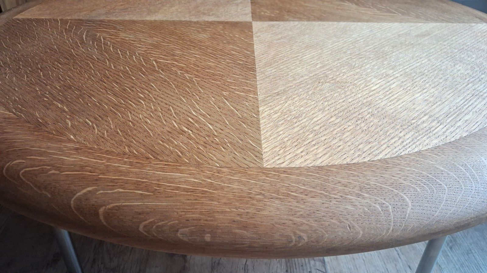Modernist /Bauhaus Mid Century  Oak And Industrial Metal Drinks/Coffee Table photo Furniture