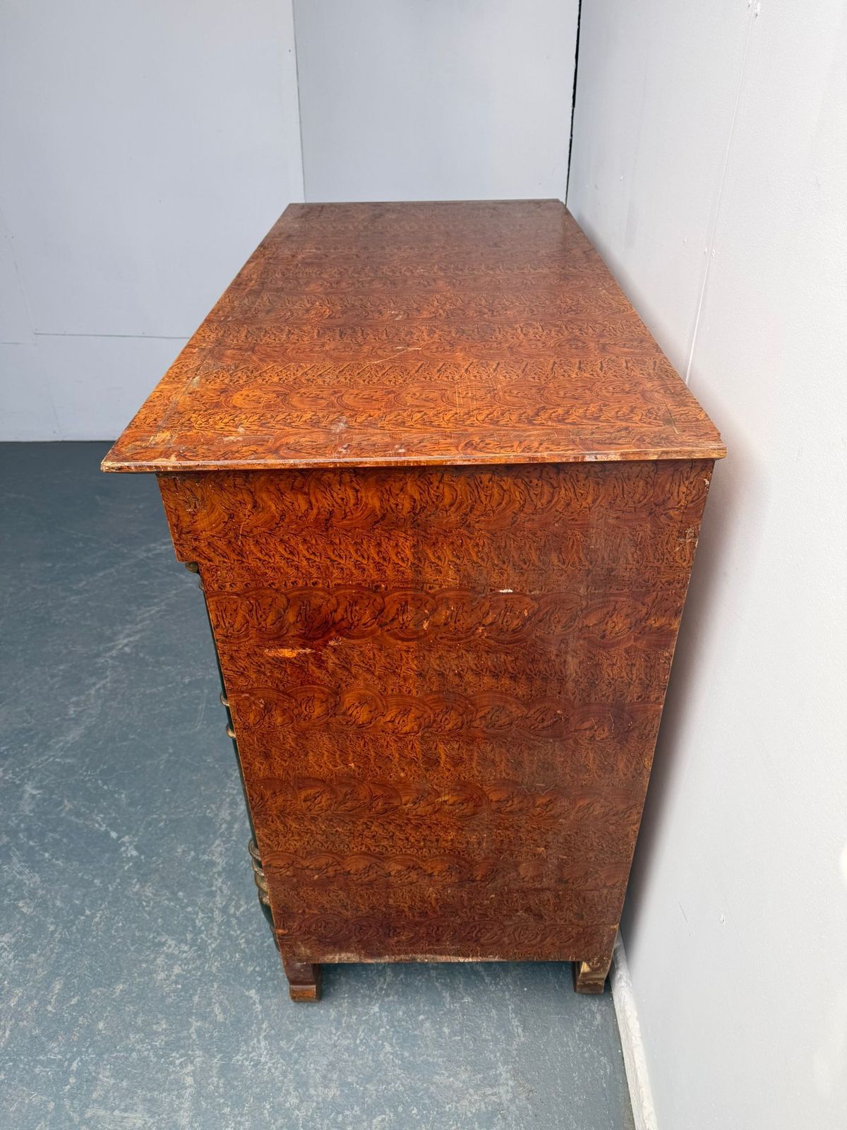 An Originally Painted Antique  Pine Genuine Hungarian Chest Of Drawers photo Furniture