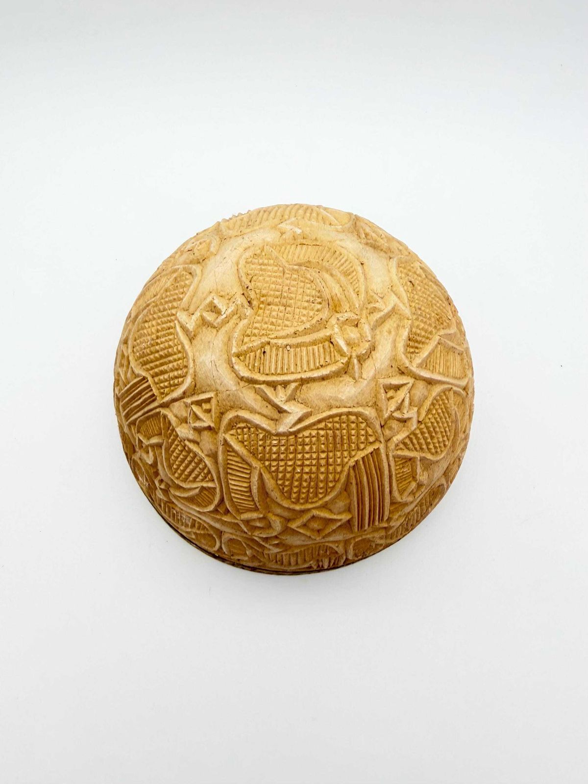 West African Calabash Gourd Bowl, Hand Carved Gourd, Tribal Collectible photo furniture