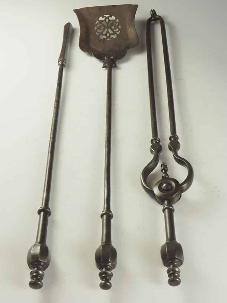 Victorian Steel Fire Companion Set photo for sale