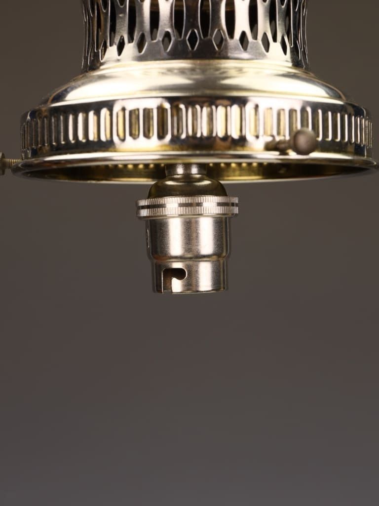 photo furniture Fine Antique Opaline Pendant Light With Silver Plated Gallery