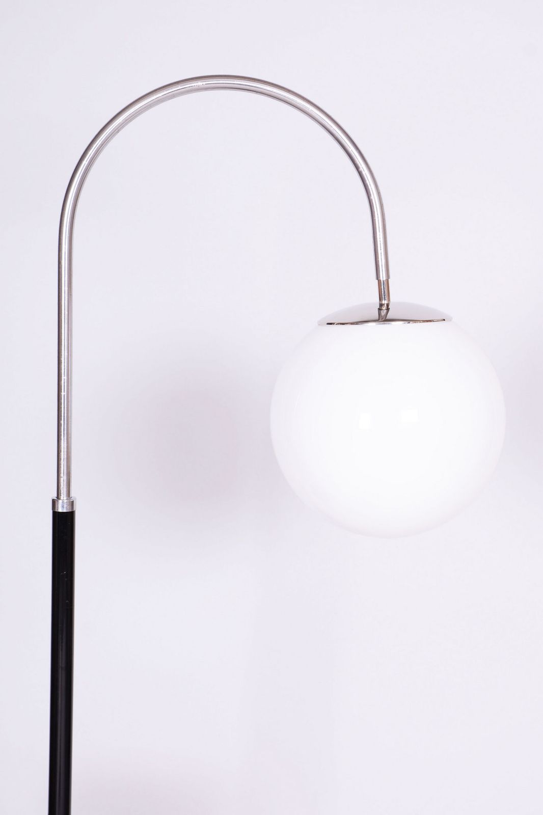 Restored Bauhaus Floor Lamp, J. Halabala, Up Zavody, Chrome, Czechia, 1930s photo 1250.0