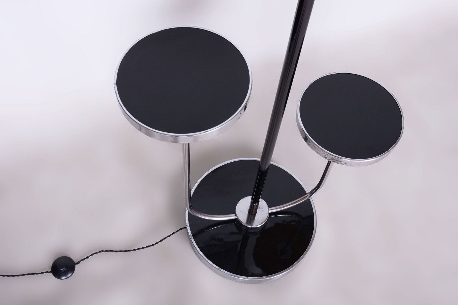 Restored Bauhaus Floor Lamp, J. Halabala, Up Zavody, Chrome, Czechia, 1930s photo buy
