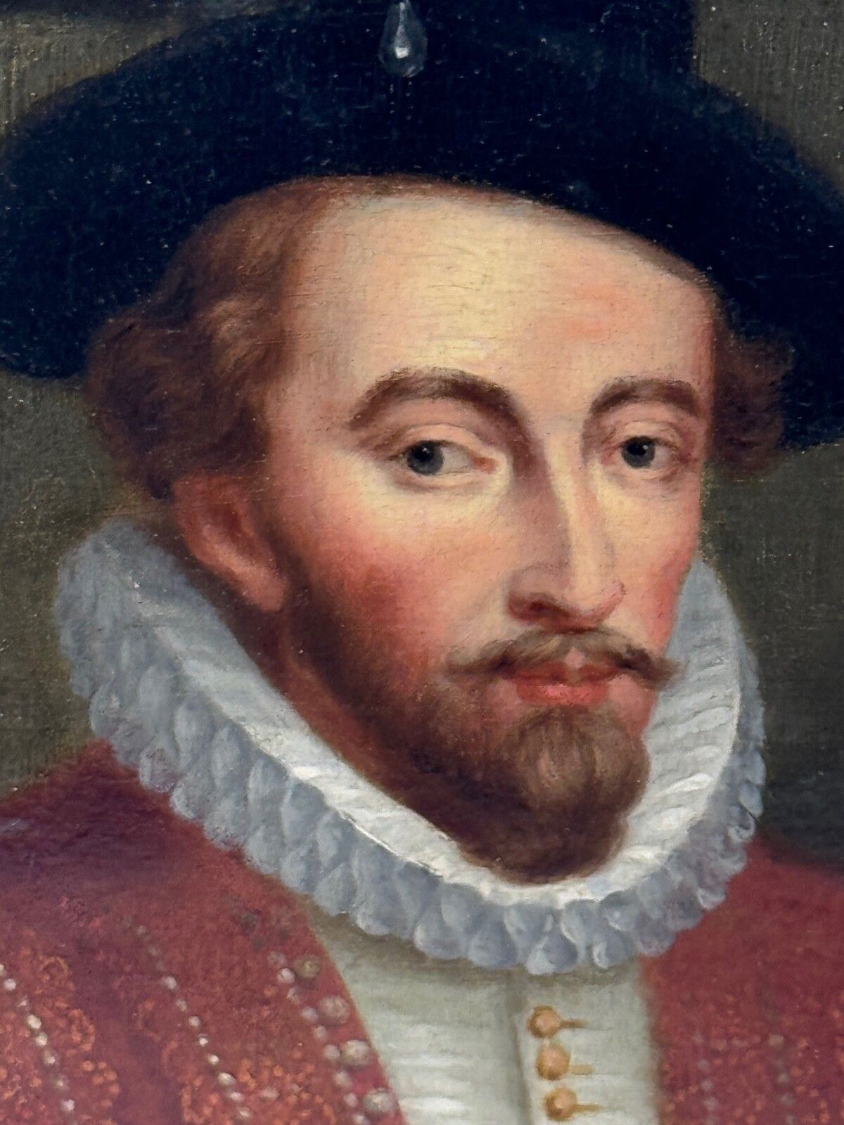 Oil Portrait Of Sir Walter Raleigh In The Manner Of Hans Holbein The Younger photo 12000.0