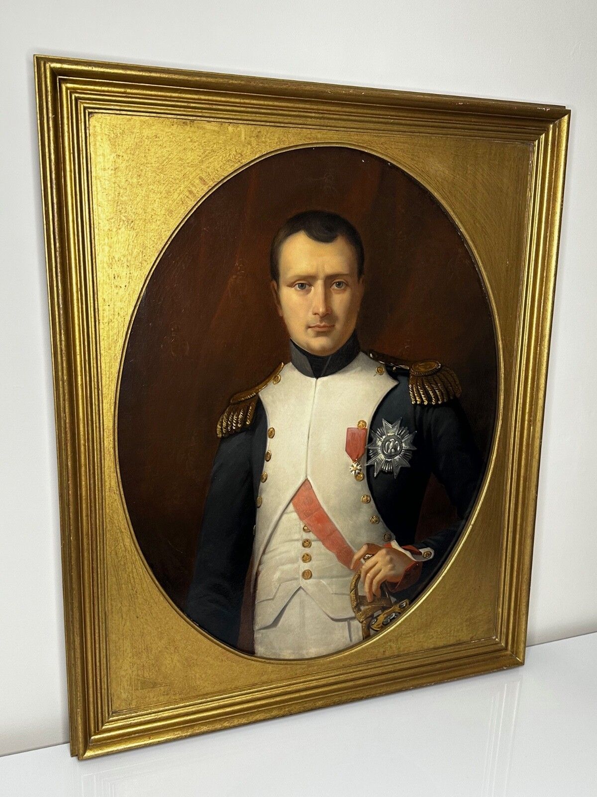 Oil Portrait Napoleon Bonaparte Wearing The Grand Cross Of The Légion D’honneur photo for sale