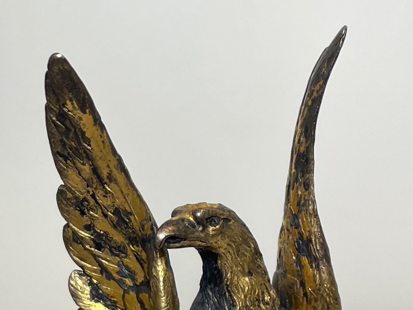 French 19th Century Gilt Bronze Eagle Bird Desk Wax Seal Stamp Sculpture photo 1245.0