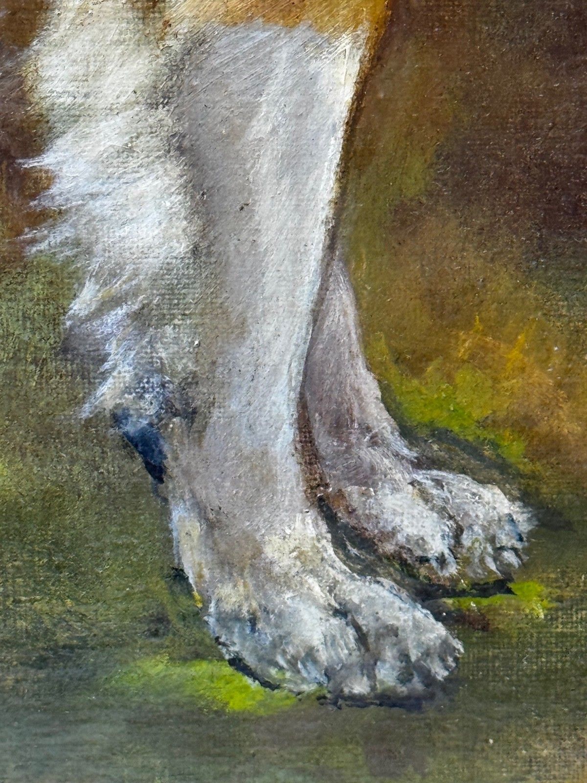 photo for sale Large Victorian Oil Portrait Rough Collie Signed By John Trivett Nettleship