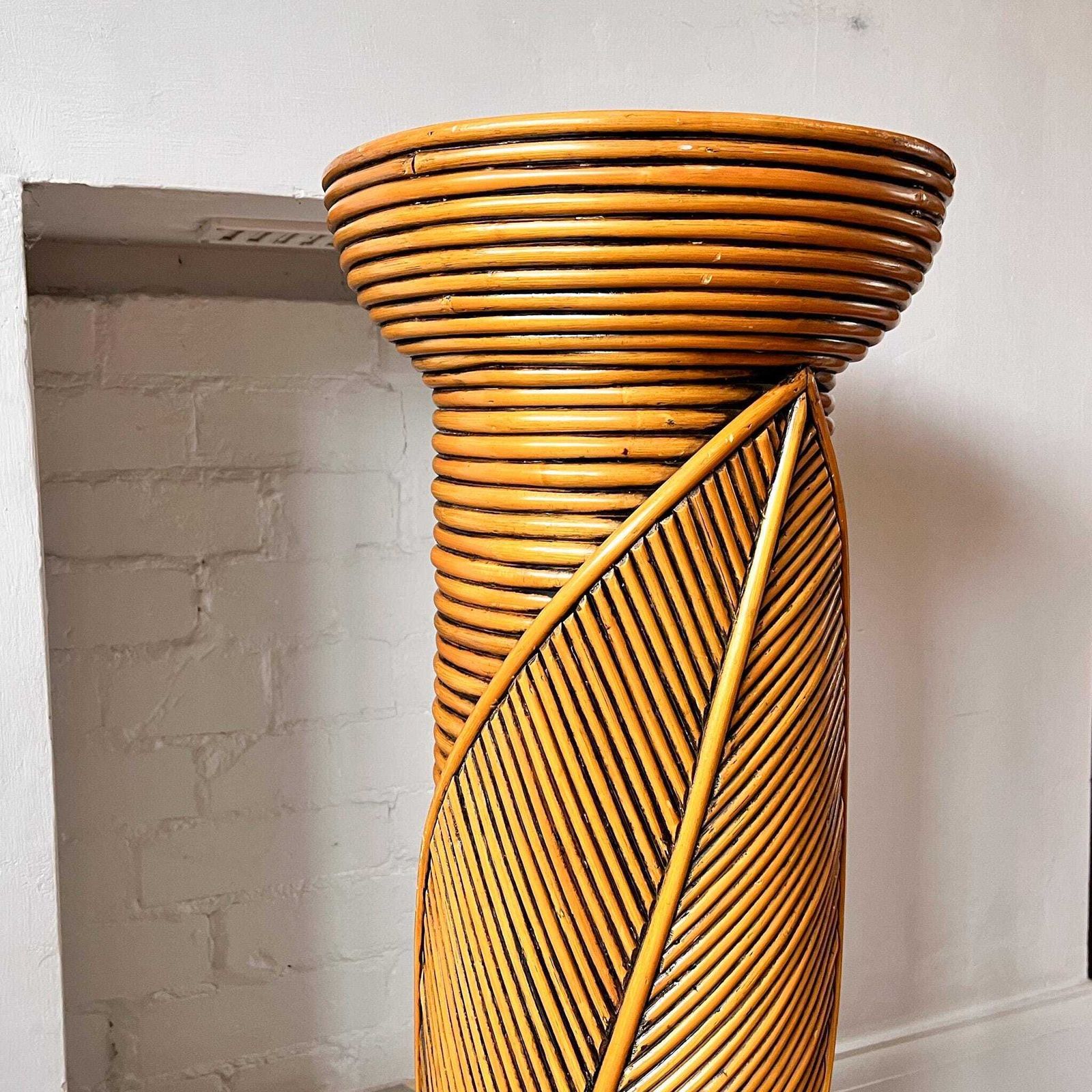 Vintage Pencil Reed Pedestal, 1990s photo Home Decor