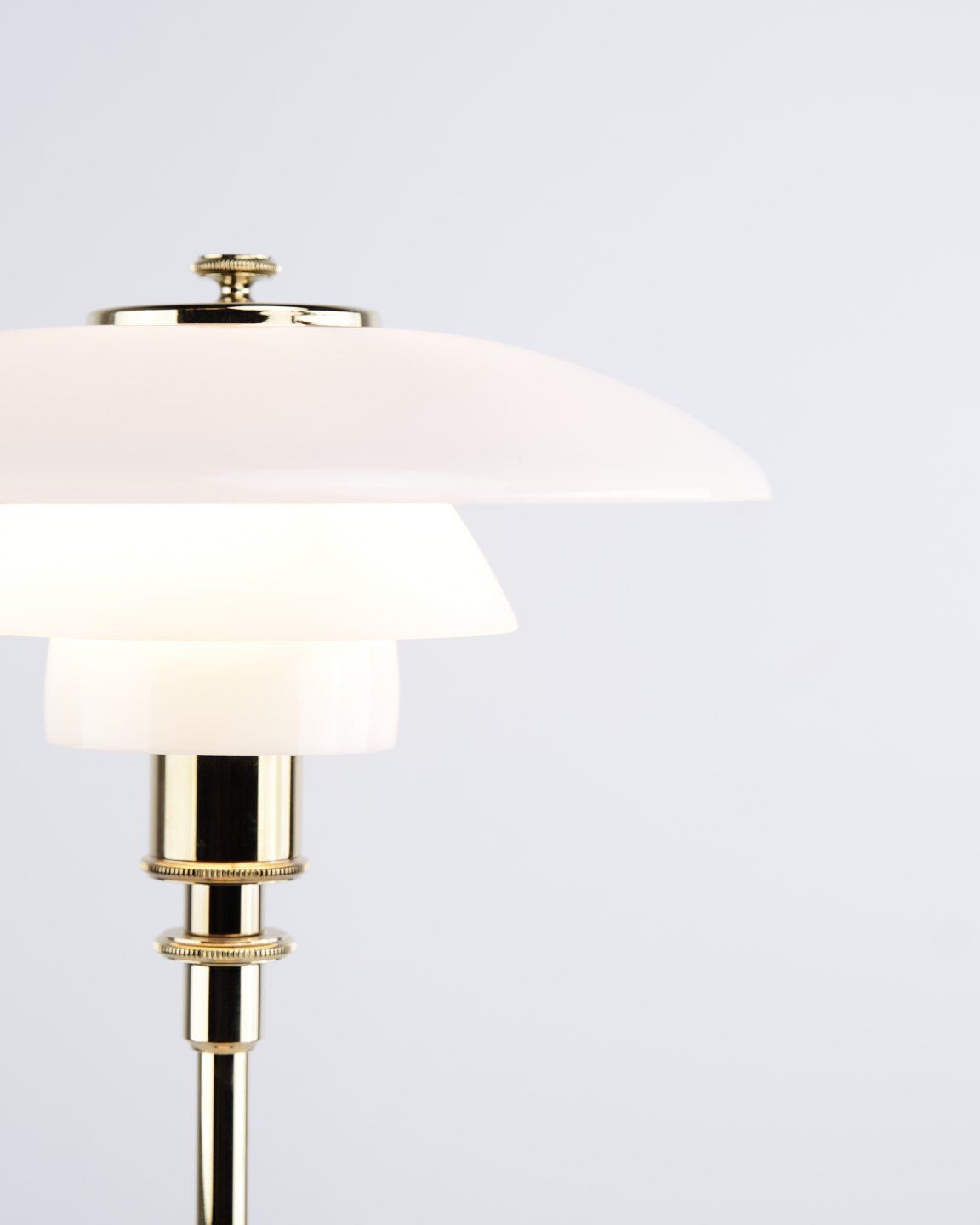 Poul Henningsen Table Lamp Model Ph 2/1 In Brass, Louis Poulsen photo furniture