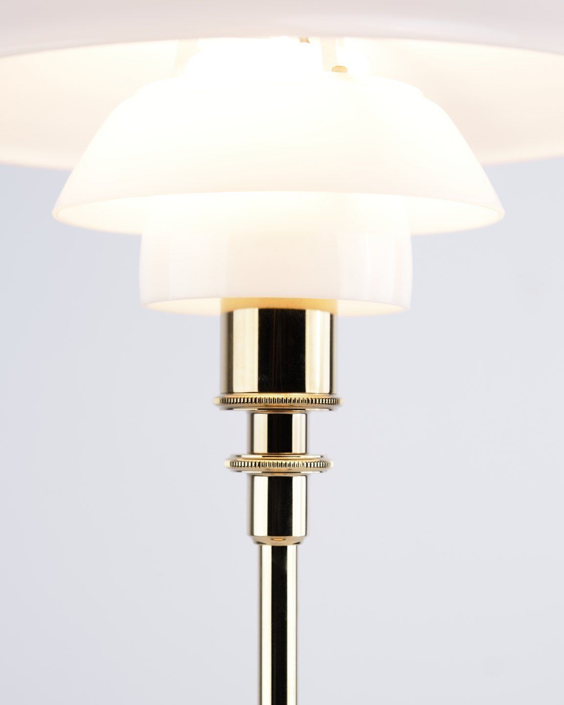 Poul Henningsen Table Lamp Model Ph 2/1 In Brass, Louis Poulsen photo Lighting