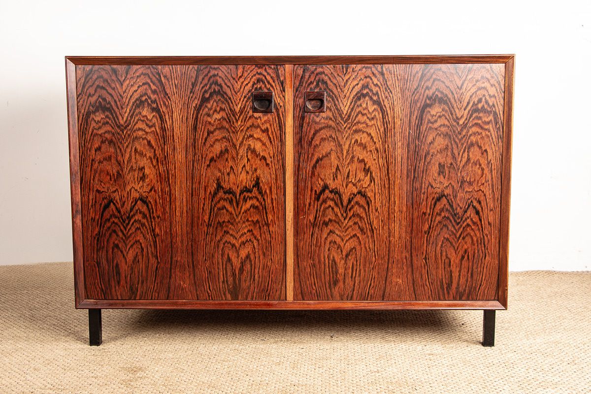 Scandinavian Sideboard Or Small Buffet In Rosewood By Erik Brouer For Brouer’s Mobelfabrik 1960. photo 1800.0
