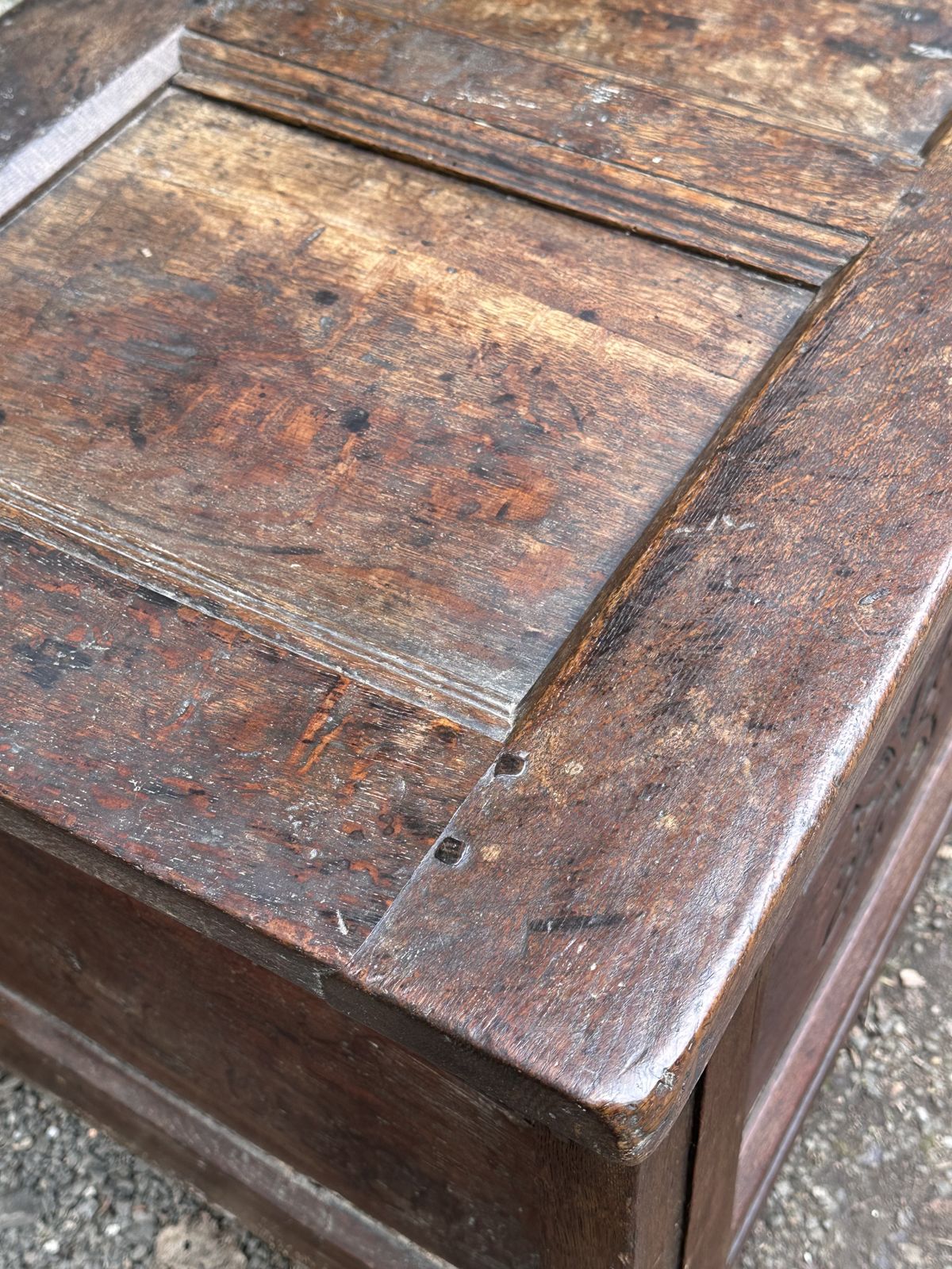 A 17th Century Charles I/ Cromwellian Joined Chest, West Country C.1650 photo buy